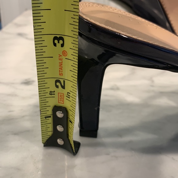 Kelly & Katie navy Patton leather heel open toe NWOT - Picture 7 of 8